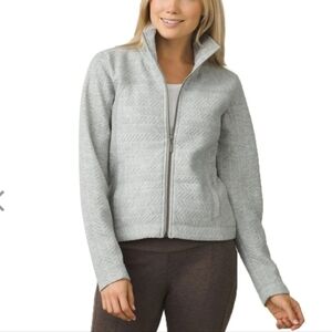 prAna Heather Grey Quilted Textured Hadley Jacket - Size Large